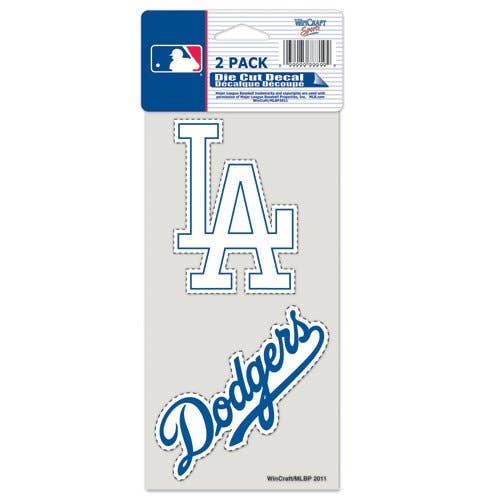 MLB Los Angeles Dodgers 2pk 4x4" Decals