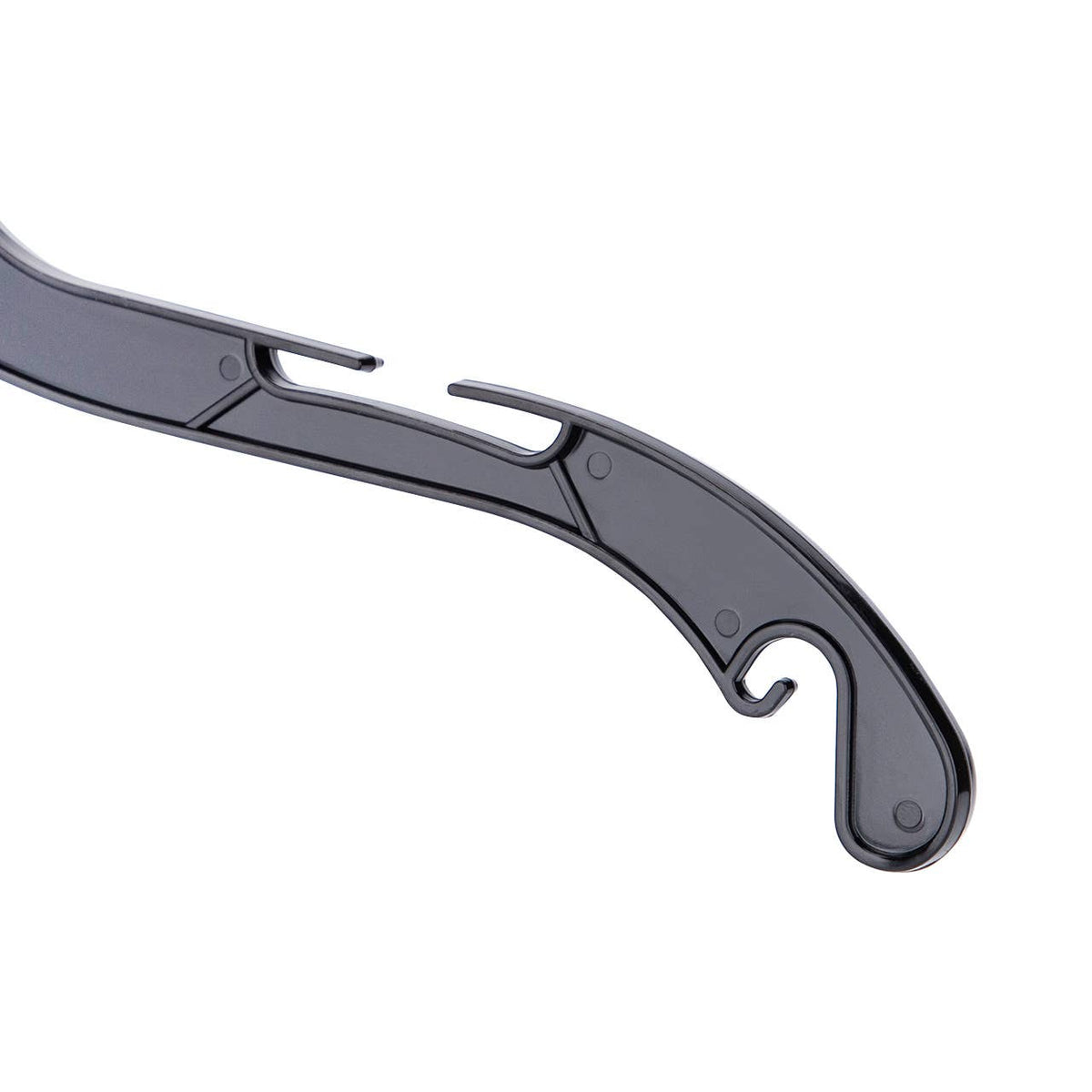 17" Economy Black Plastic Dress Hangers - Case of 20