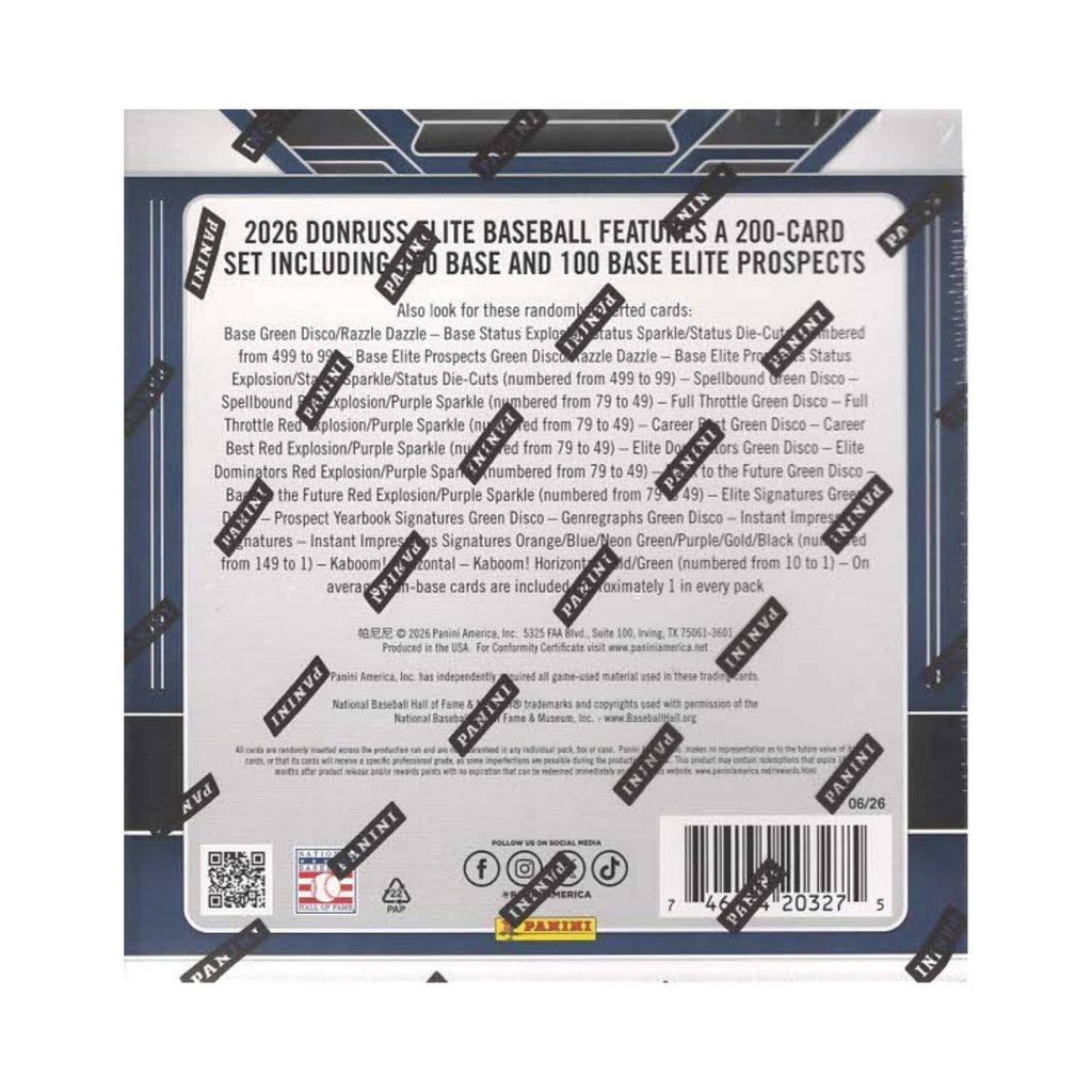 2026 Panini Donruss Elite Baseball 40ct. Mega Box