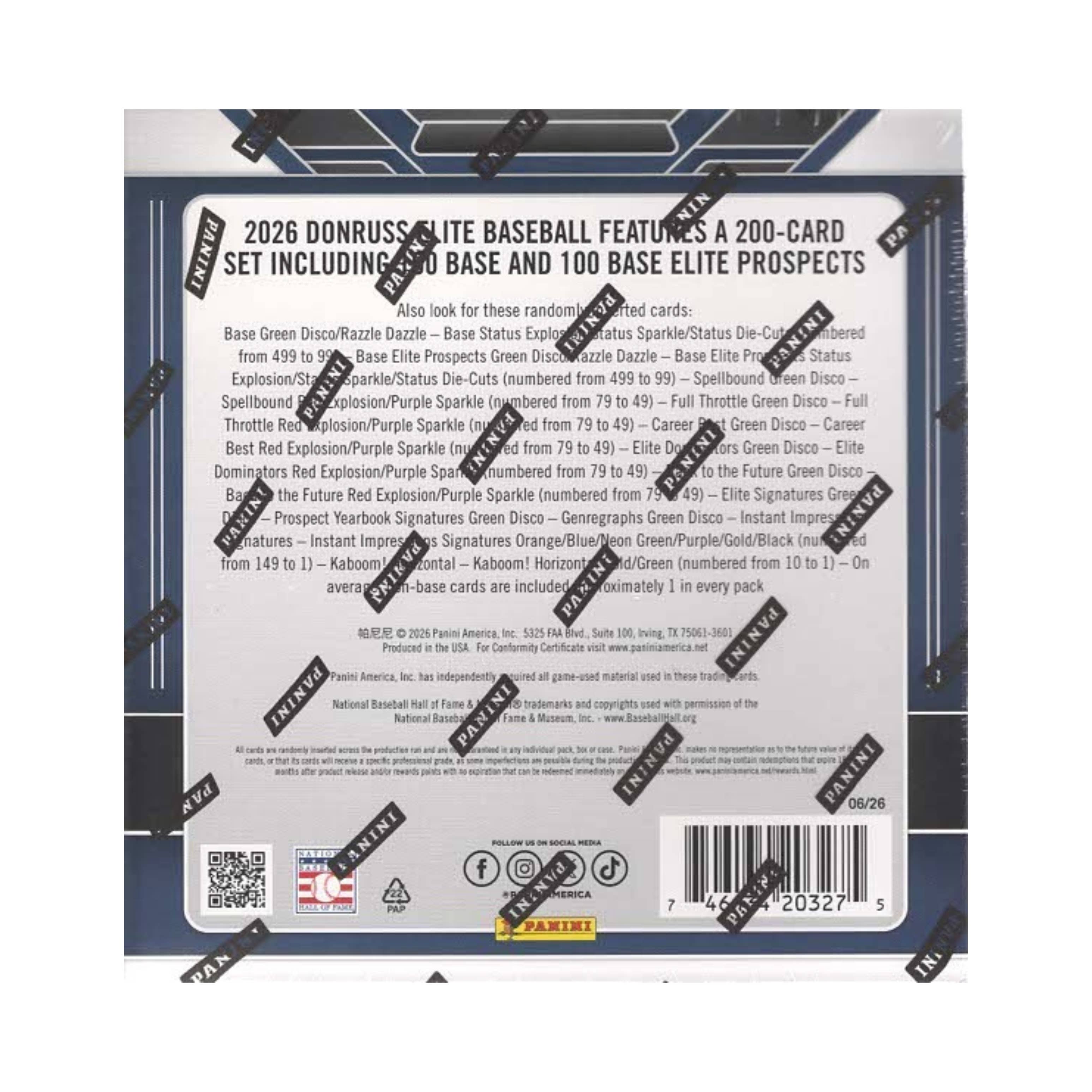 2026 Panini Donruss Elite Baseball 40ct. Mega Box
