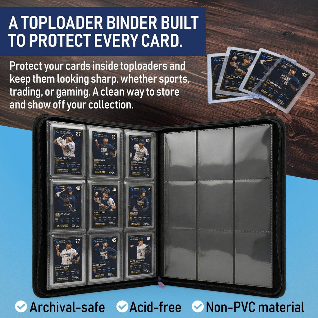Invested Alliance Premium Toploader Binder – Purple, 288 Capacity