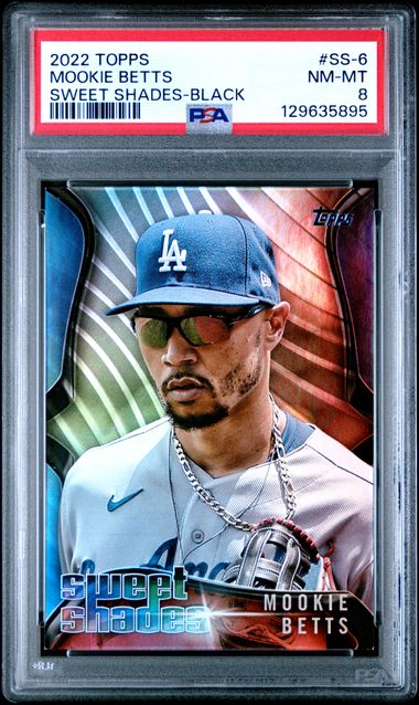2022 Topps #SS-6 Mookie Betts Sweet Shades Black PSA 8 NM-MT /299