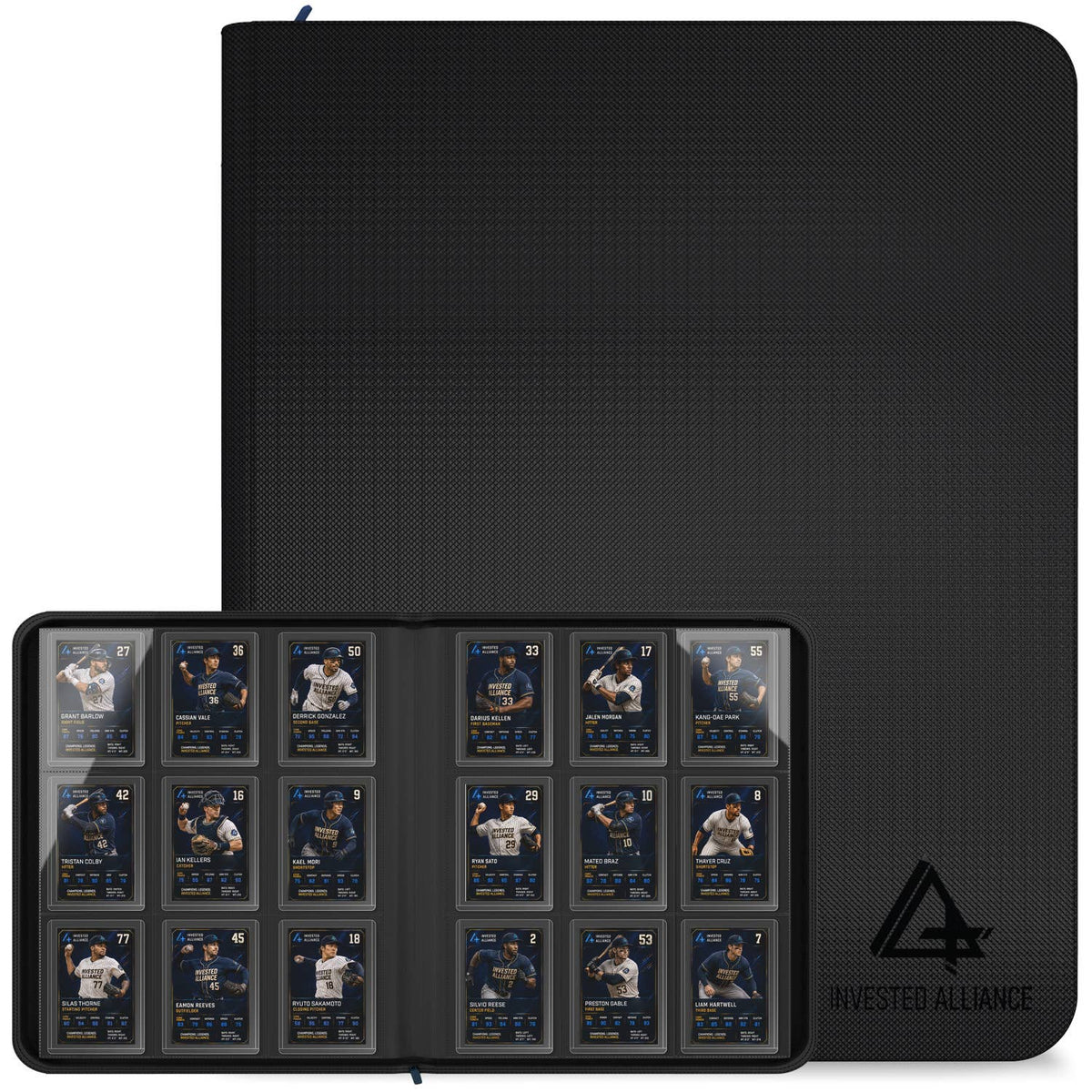 Invested Alliance Premium Toploader Binder – Black, 288 Capacity