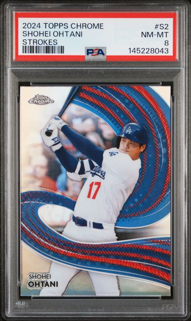 2024 Topps Chrome #S2 Shohei Ohtani Strokes PSA 8 NM-MT