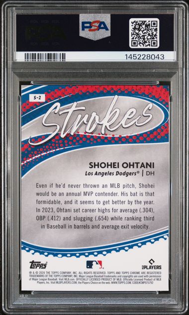 2024 Topps Chrome #S2 Shohei Ohtani Strokes PSA 8 NM-MT