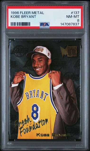 1996-97 Fleer Metal #137 Kobe Bryant Fresh Foundation RC PSA 8 NM-MT
