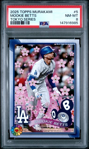 2025 Topps Murakami #5 Mookie Betts Tokyo Series PSA 8 NM-MT