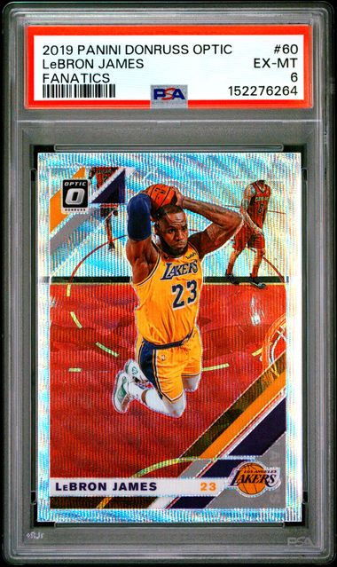 2019-20 Panini Donruss Optic #60 LeBron James Fanatics PSA 6 EX-MT