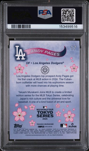 2025 Topps Murakami #17 Andy Pages Tokyo Series PSA 10 GEM MINT