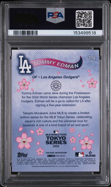 2025 Topps Murakami #19 Tommy Edman Tokyo Series PSA 8 NM-MT