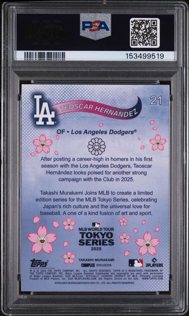 2025 Topps Murakami #21 Teoscar Hernandez Tokyo Series PSA 9 MINT