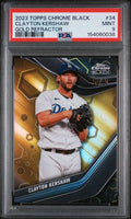 2023 Topps Chrome Black #34 Clayton Kershaw Gold Refractor PSA 9 MINT /50
