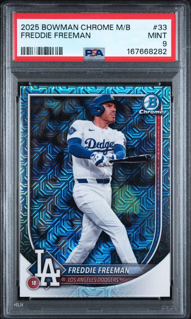 2025 Bowman Chrome Mega Box Freddie Freeman #33 PSA 9 | Cert 167668282