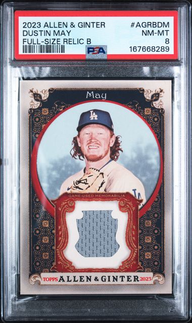 2023 Allen & Ginter Dustin May Full-Size Relic B #AGRBDM PSA 8 | Cert 167668289