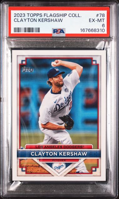 2023 Topps Flagship Collection Clayton Kershaw #78 PSA 6 | Cert 167668310