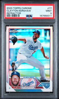 2023 Topps Chrome Update Clayton Kershaw Refractor #77 PSA 9 | Cert 167668311