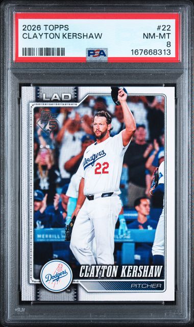 2026 Topps Clayton Kershaw #22 PSA 8 | Cert 167668313