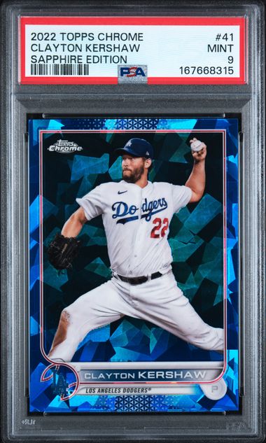 2022 Topps Chrome Clayton Kershaw Sapphire Edition #41 PSA 9 | Cert 167668315
