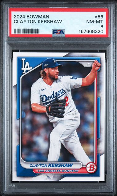 2024 Bowman Clayton Kershaw #56 PSA 8 | Cert 167668320