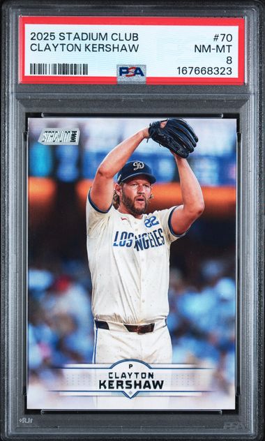 2025 Stadium Club Clayton Kershaw #70 PSA 8 | Cert 167668323