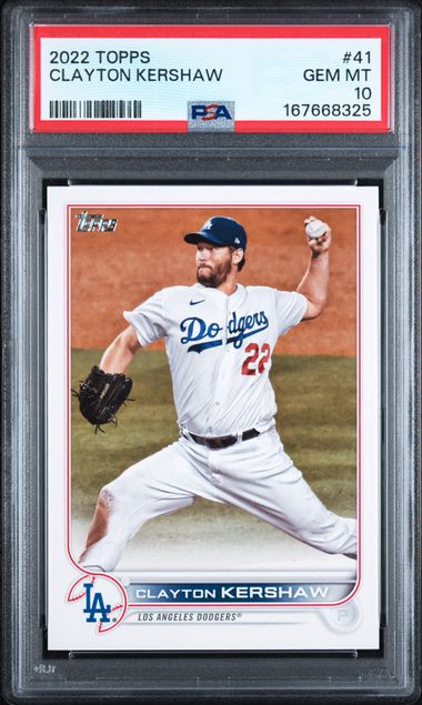 2022 Topps Clayton Kershaw #41 PSA 10 | Cert 167668325