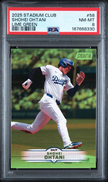 2025 Stadium Club Shohei Ohtani Lime Green #58 PSA 8 | Cert 167668330