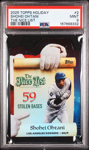 2025 Topps Holiday Shohei Ohtani The Nice List #2 PSA 9 | Cert 167668332