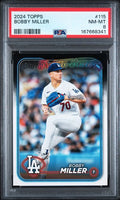 2024 Topps Bobby Miller #115 PSA 8 | Cert 167668341