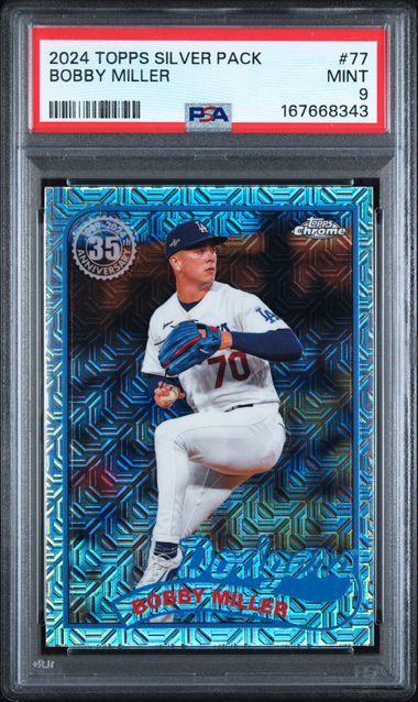 2024 Topps Silver Pack Bobby Miller #77 PSA 9 | Cert 167668343