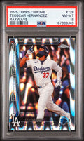 2025 Topps Chrome Teoscar Hernández RayWave #128 PSA 8 | Cert 167668345