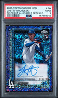 2025 Topps Chrome Update Justin Wrobleski Rookie Debut Autograph Purple Speckle #JW PSA 9 | Cert 167668349