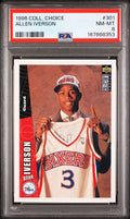1996 Collector's Choice Allen Iverson #301 PSA 8 | Cert 167668353