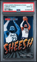 2023 Hoops Premium Stock LeBron James Sheesh #17 PSA 10 | Cert 167668357