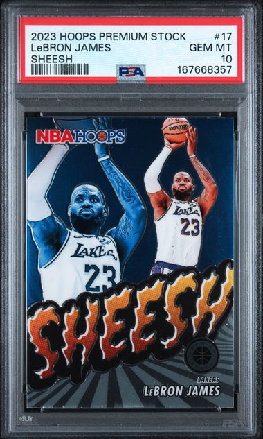 2023 Hoops Premium Stock LeBron James Sheesh #17 PSA 10 | Cert 167668357