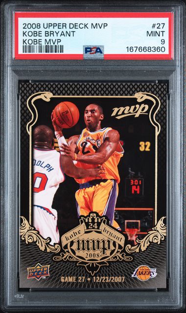 2008 Upper Deck MVP Kobe Bryant Kobe MVP #27 PSA 9 | Cert 167668360