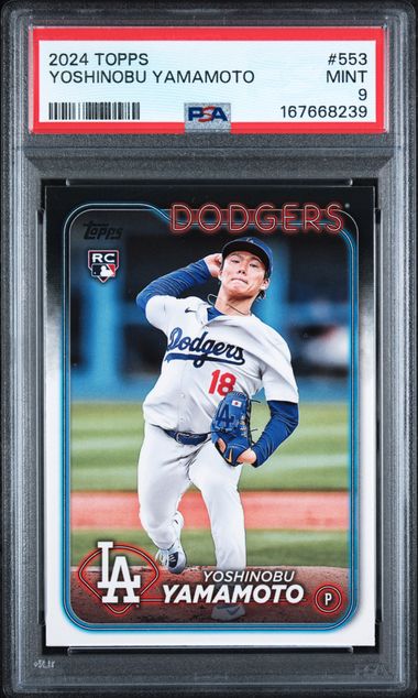 2024 Topps Yoshinobu Yamamoto #553 PSA MINT 9 certificate 167668239