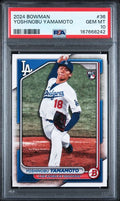 2024 Bowman Yoshinobu Yamamoto #36 PSA GEM MT 10 certificate 167668242