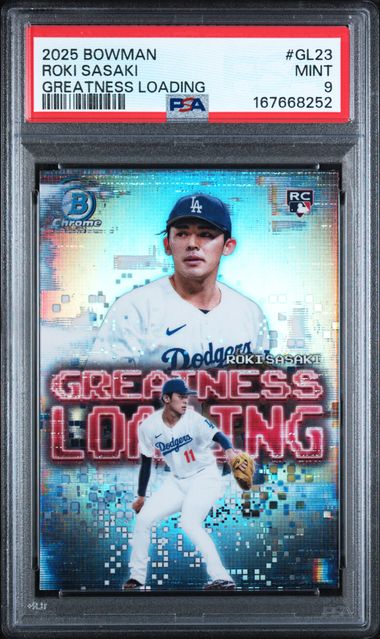 2025 Bowman Chrome Roki Sasaki Greatness Loading #GL23 PSA 9 | Cert 167668252