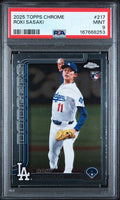 2025 Topps Chrome Roki Sasaki #217 PSA MINT 9 certificate 167668253