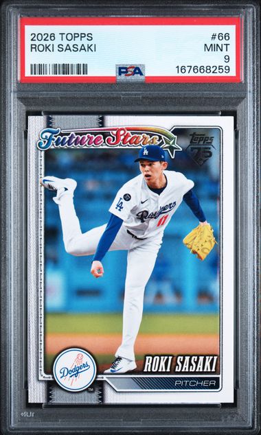 2026 Topps Roki Sasaki Future Stars #66 PSA MINT 9 certificate 167668259