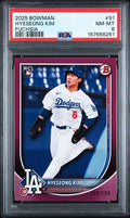 2025 Bowman Hyeseong Kim Fuchsia #91 PSA NM-MT 8 certificate 167668261