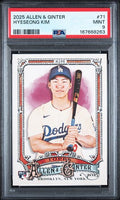 2025 Topps Allen & Ginter Hyeseong Kim #71 PSA MINT 9 certificate 167668263