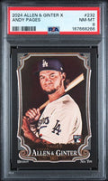 2024 Topps Allen & Ginter X Andy Pages #232 PSA NM-MT 8 certificate 167668266