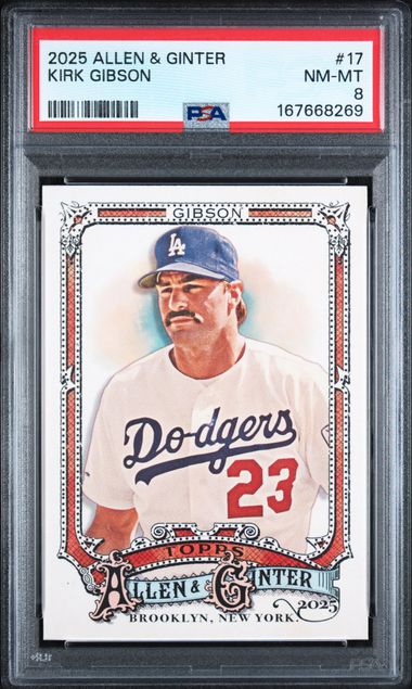 2025 Topps Allen & Ginter Kirk Gibson #17 PSA NM-MT 8 certificate 167668269