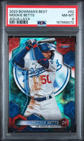2023 Bowman's Best Mookie Betts Aqua Lava #52 PSA NM-MT 8 certificate 167668272