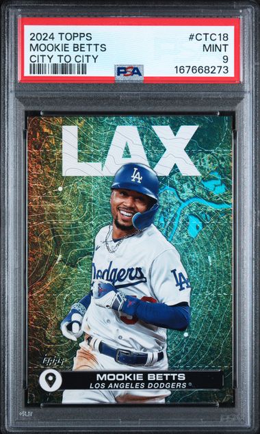 2024 Topps Mookie Betts City to City #CTC18 PSA MINT 9 certificate 167668273