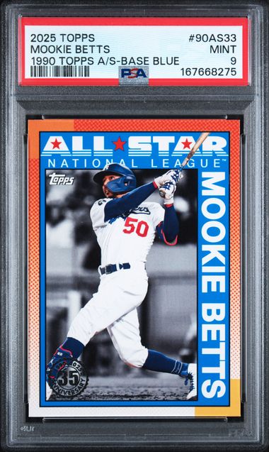 2025 Topps Mookie Betts 1990 Topps All-Star Blue #90AS33 PSA 9 | Cert 167668275
