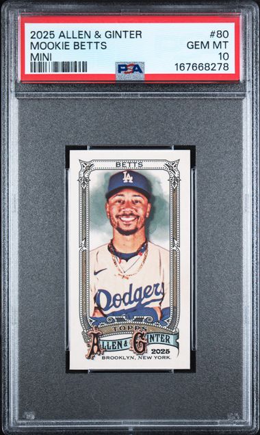 2025 Allen & Ginter Mookie Betts Mini #80 PSA 10 | Cert 167668278
