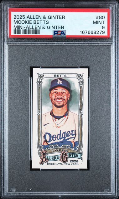 2025 Allen & Ginter Mookie Betts Mini #80 PSA 9 | Cert 167668279