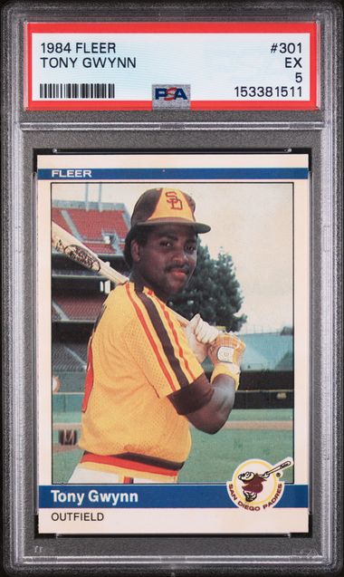 1984 Fleer #301 Tony Gwynn PSA EX 5 slab